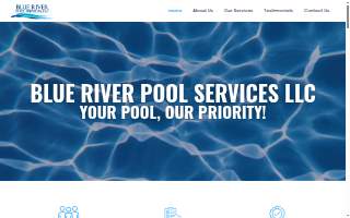 Blue River Pool Services website