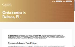 Cordoba Orthodontics of Deltona website