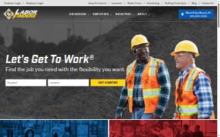 Labor Finders of Greenville website
