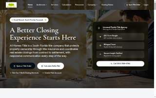 All Homes Title of Doral website