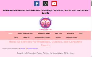 Power Parties DJs Lighting and Hora Locas of Doral website