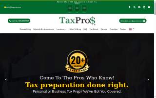 Tax Pros Doral website