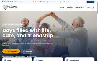Vital Senior Center - Adult Day Care website