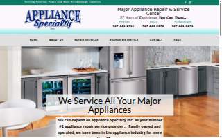 Appliance Specialty Inc of Clearwater website