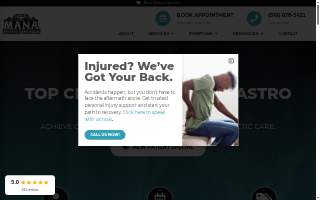 Mäna Chiropractic website