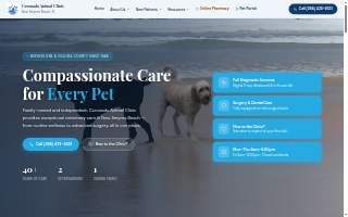 Coronado Animal Clinic website