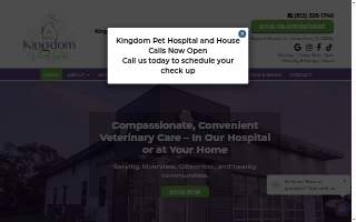 Kingdom Pet Hospital & House Calls website