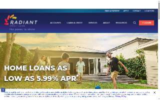 Radiant Credit Union website