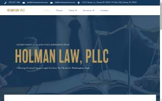 The Holman Law Firm website