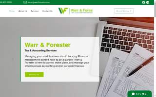 Warr & Forester Accounting & Tax Services website