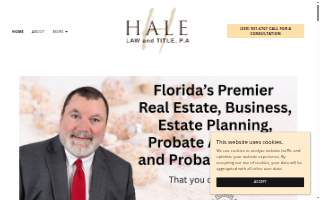Hale Law and Title, P.A. website