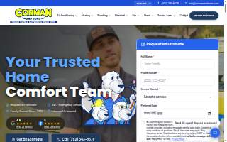 Corman and Sons Air Conditioning and Heating website
