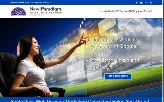 New Paradigm Marketing website
