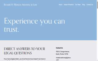 Ronald H. Watson Attorney at Law website