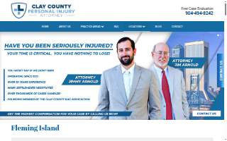 Clay County Personal Injury Attorney website