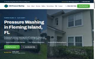 H2O Pressure Washing, LLC website