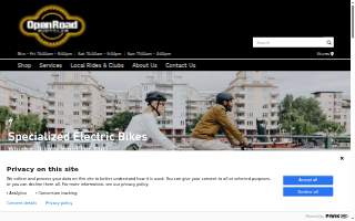 Open Road Bicycles website