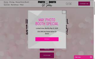 Photobooth St. Johns website