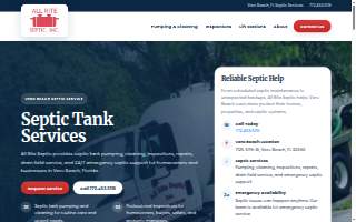 All Rite Septic, Inc. of Florida Ridge website