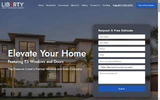 Liberty Impact Windows & Doors website