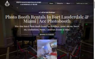Ace Photobooth Rentals website