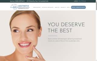 Aesthetix Dermatology of Fort Lauderdale website