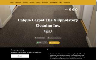 Unique Carpet Tile & Upholstery Cleaning Inc of Fort Lauderdale website
