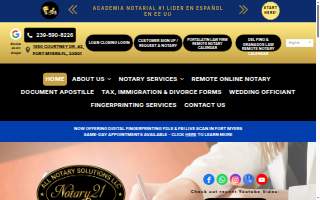 All Notary Solutions - Academia Notarial - Document Preparation of Fort Myers website