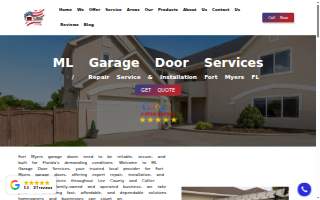 ML Garage Door Services of Fort Myers website