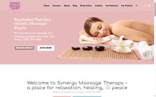 Synergy Massage Therapy website