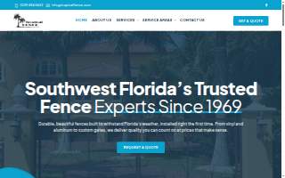Tropical Fence of Fort Myers website