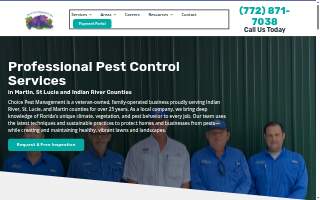 Choice Pest Management - Fort Pierce Pest Control website