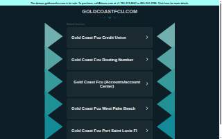 Gold Coast Federal Credit Union - St. Lucie website