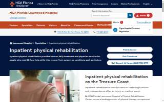 HCA Florida Lawnwood Hospital Physical Rehabilitation Center website