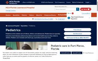 HCA Florida Lawnwood Pediatric website