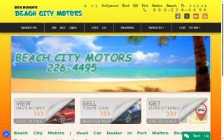 Beach City Motors website