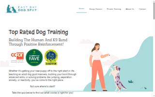 East Bay Dog Spot Dog Training website