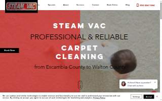 Steam Vac Carpet Cleaning website