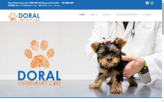 Doral Veterinary Care website