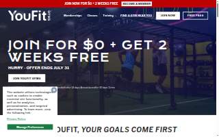 YouFit Gyms Miami 24th website