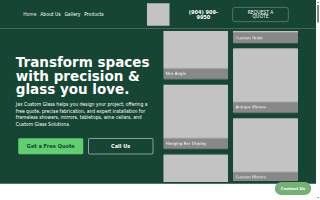Jax Custom Glass - Custom Glass Shop & Installation Services website