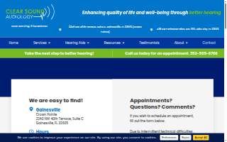 Clear Sound Audiology at Crown Pointe website