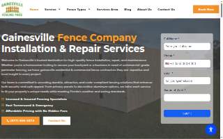 Gainesville Fencing Pros website