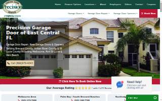 Precision Garage Door Service of Gainesville website