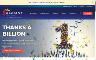Radiant Credit Union website