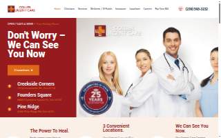 Collier Urgent Care - Creekside Corners website