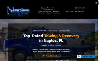 Naples Towing & Recovery of Golden Gate website