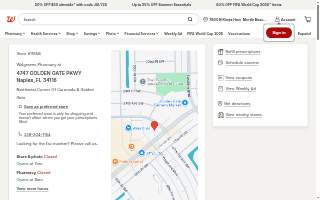 Walgreens Pharmacy website
