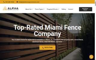 Alpha Fencing Contractors of Golden Glades website