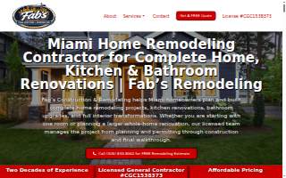 Fab's Construction & Remodeling website
